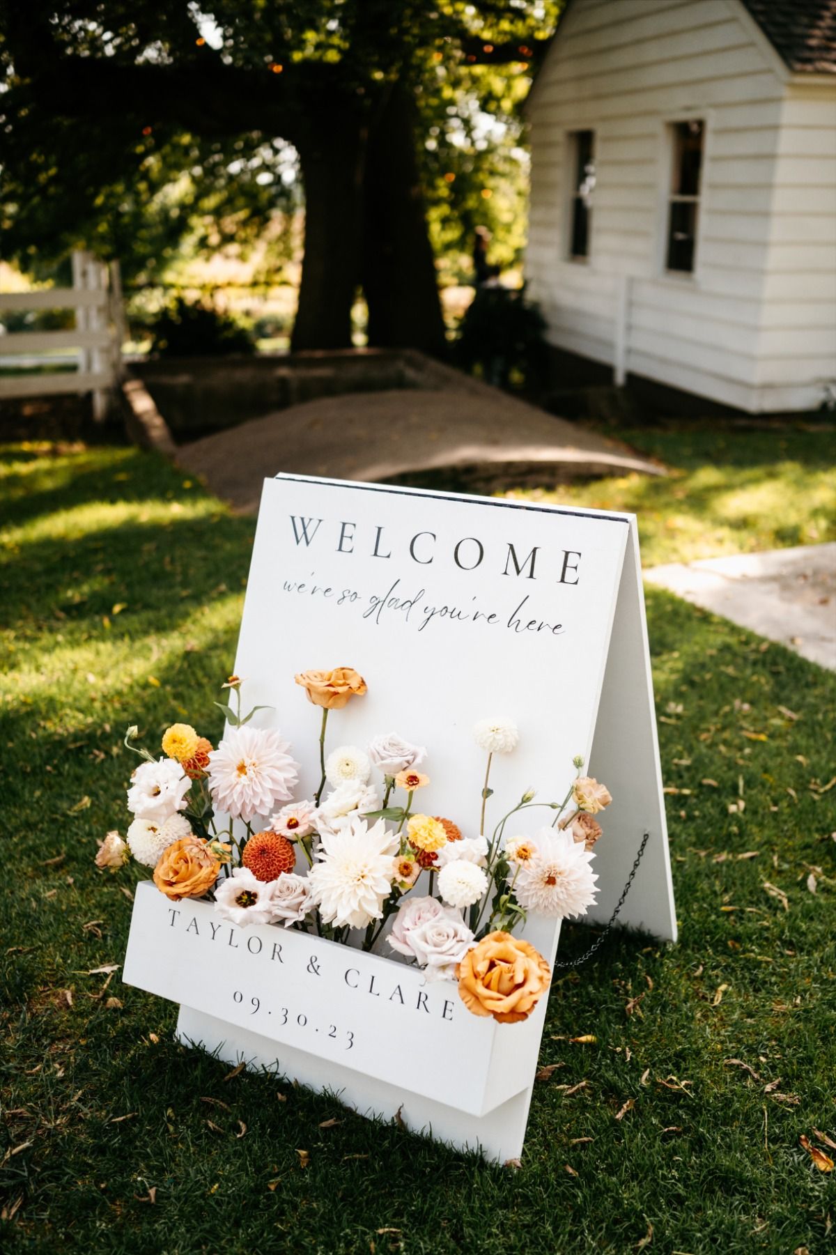 Flower Box Welcome Sign