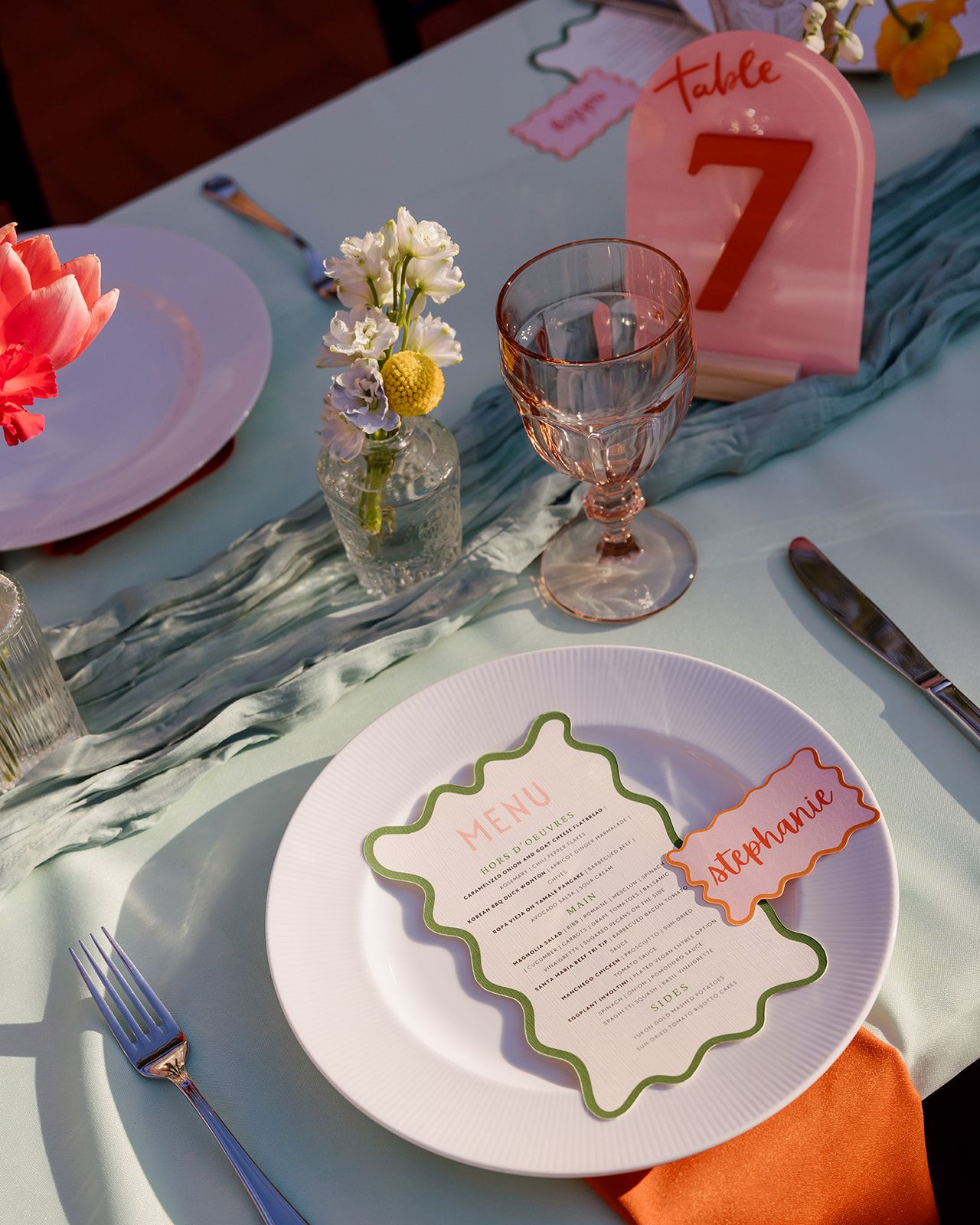 Wedding Reception Menu Inspo