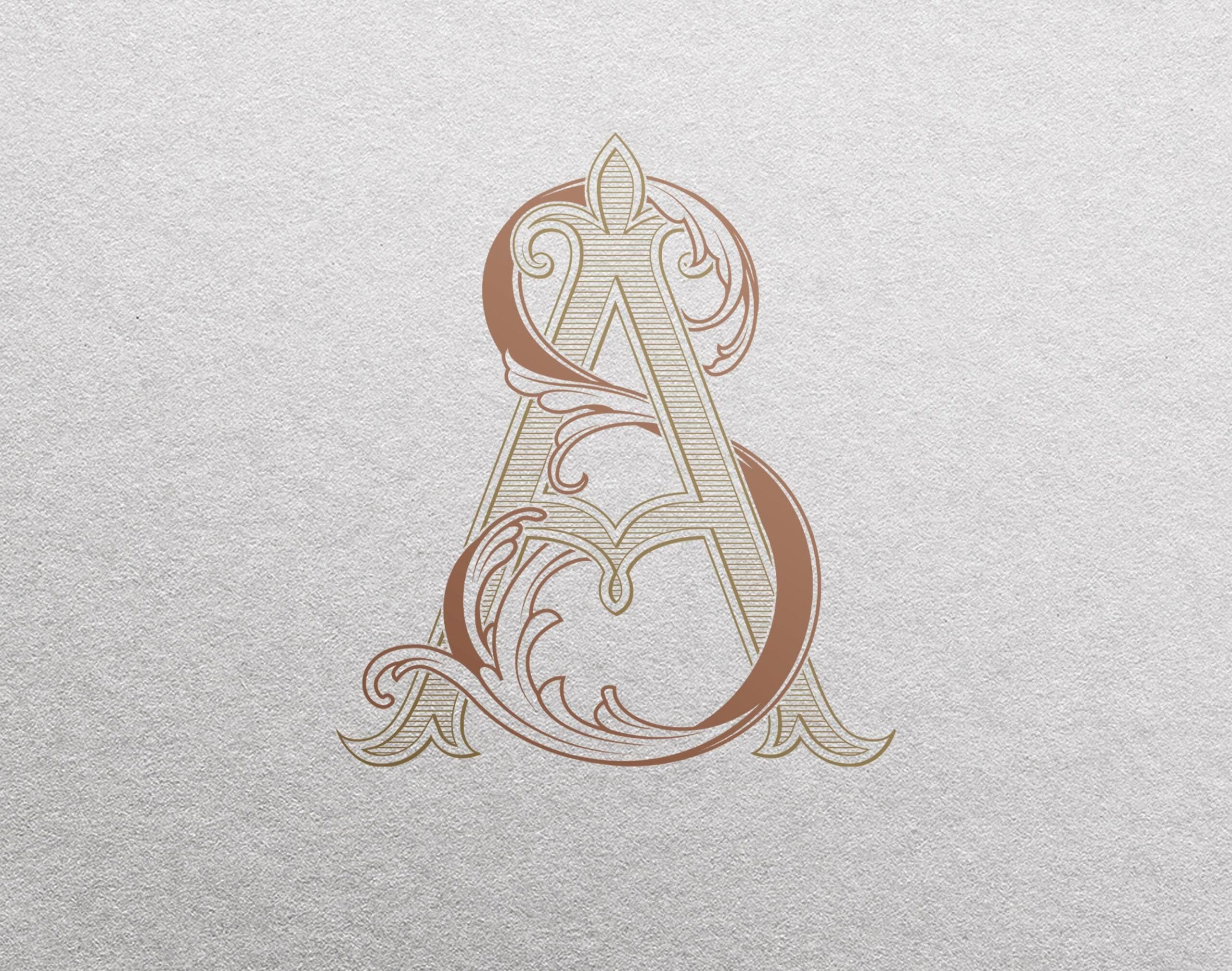 2-Letter Monogram (SA) | Digital Download Only — Wedding Monogram SVG, Personal Logo, Wedding Logo for Invitations — Bellflowers/Pinnacle