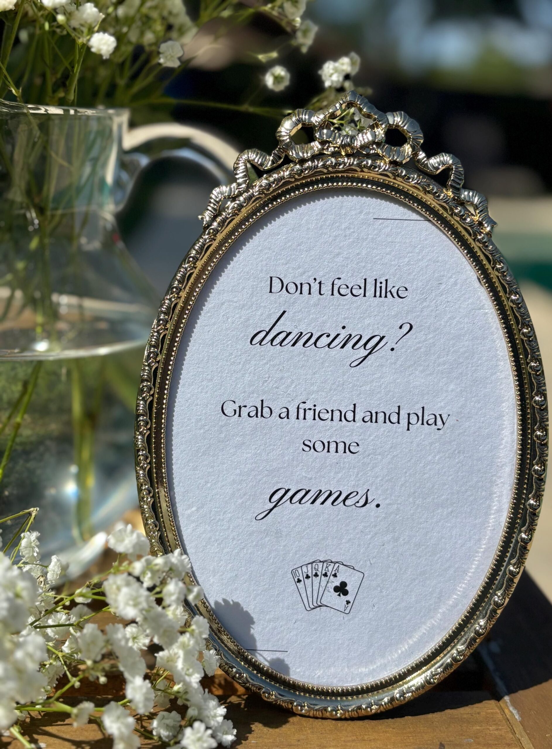 Panneau de jeu de mariage amusant, décoration de table de bienvenue, signalisation de cocktail — décoration de réception imprimable (téléchargement instantané)