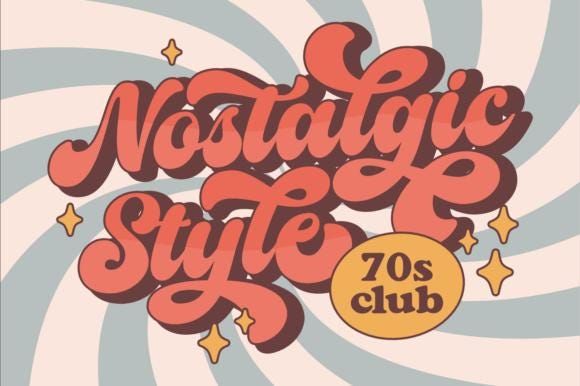 Police seif moderne, police nostalgique, police amusante Canva, police rétro des années 70, police groovy rétro