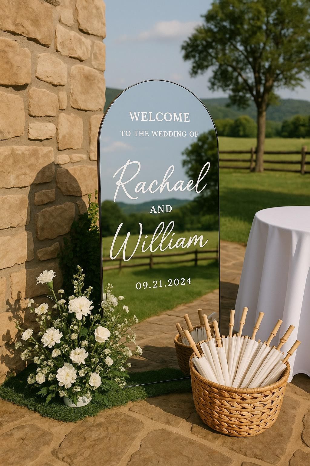 Décalcomanie personnalisée pour miroir de mariage, douche, fêtes, événements, plaque de bienvenue personnalisée, stickers en vinyle personnalisés pour miroir, décoration de réception