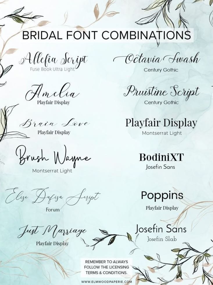 Pretty Fonts Alphabet Hand Lettering Wedding Invitations