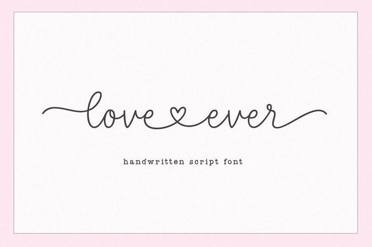 Love Ever | Heart Connector Font, a Script Font by KA Designs