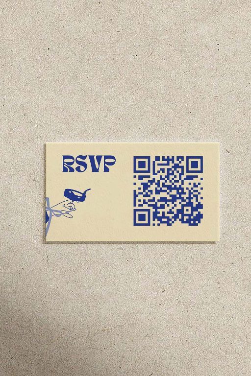 Wedding RSVP Card Canva Template — Editable Digital Card in Blue