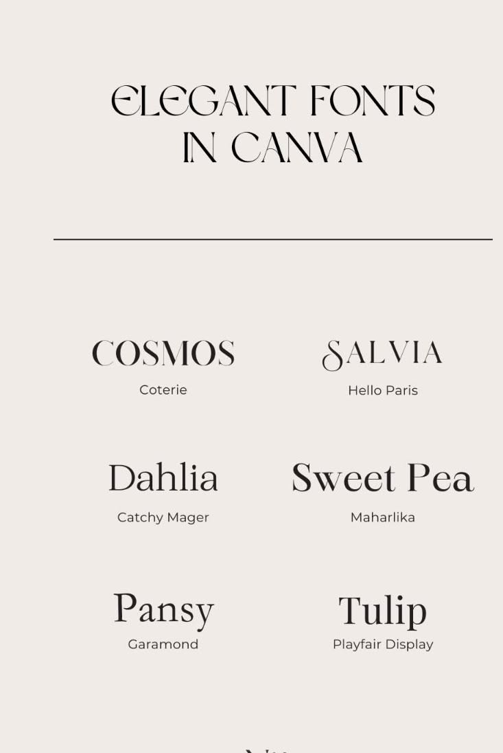 Best Elegant Font in Free Canva — Elegant and Luxury inspiration