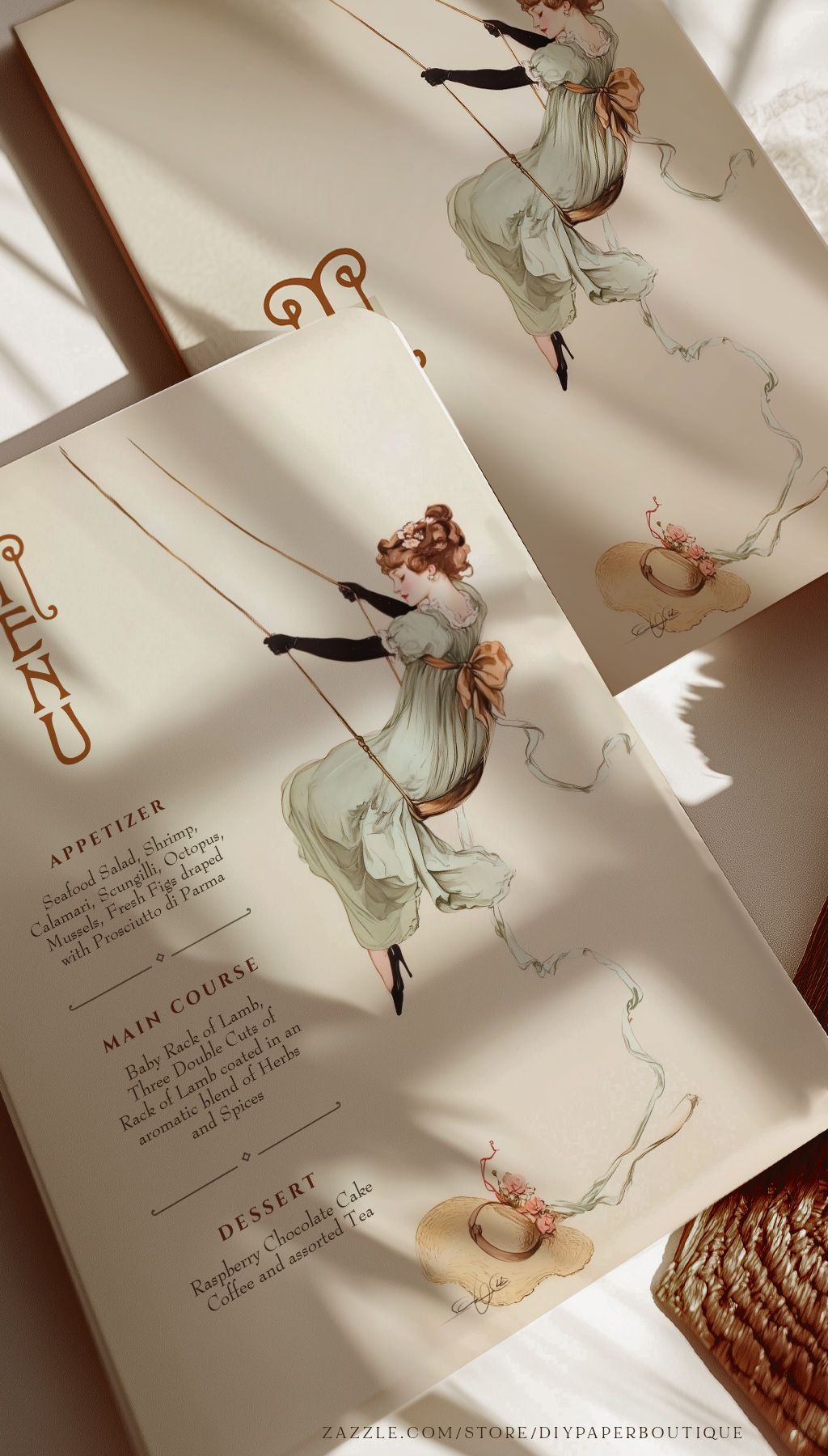 Vintage Wedding Menu