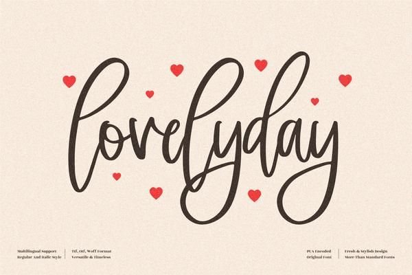 lovelyday — Beautiful Handwritten Font