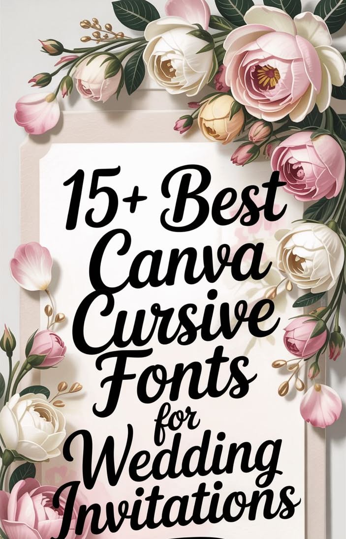 15+ Best Canva Cursive Fonts for Wedding Invitations