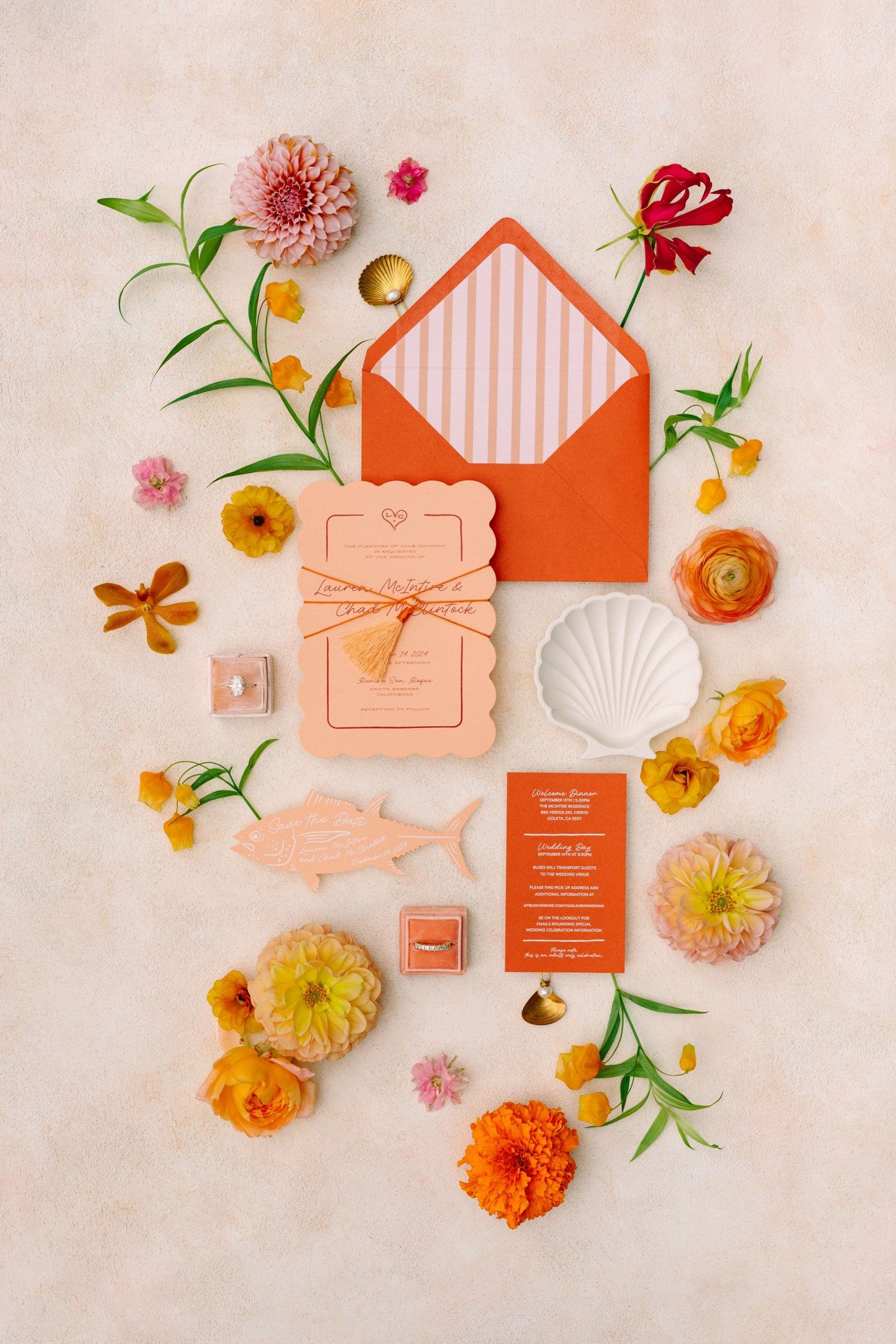 Bright Colors + Ocean-Inspired Details for This Funky Ranch Wedding in Santa Barbara