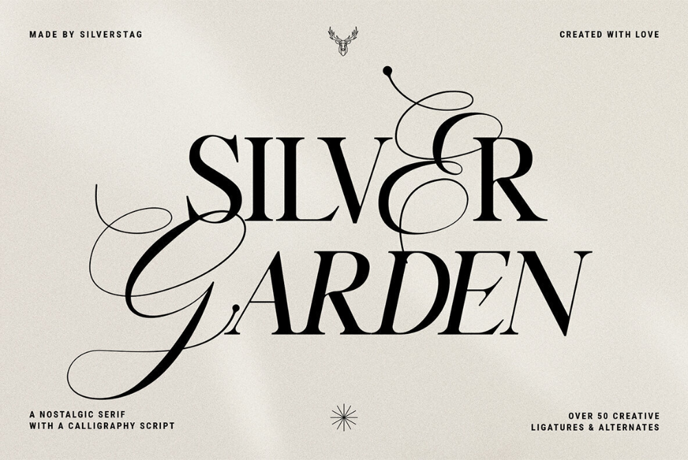 Silver Garden Typeface: A Unique Blend of Elegance and Vintage — YouWorkForThem