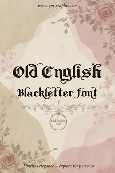 Epic blackletter gothic calligraphy font lettering styles