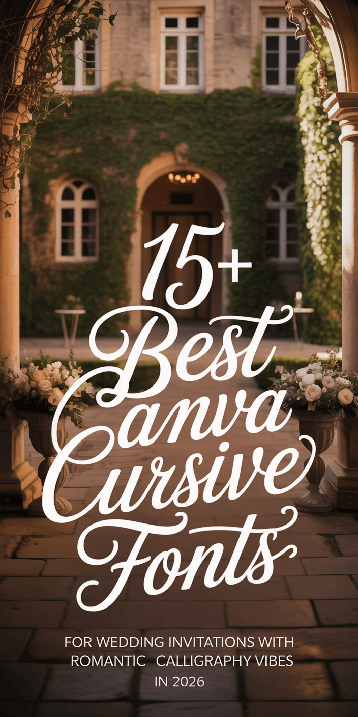 15+ Best Canva Cursive Fonts for Wedding Invitations with Romantic Calligraphy Vibes in 2026