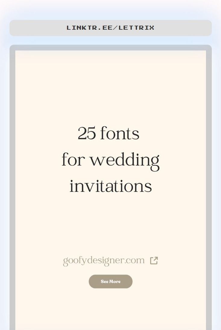 25 Stunning Wedding Invitation Fonts
