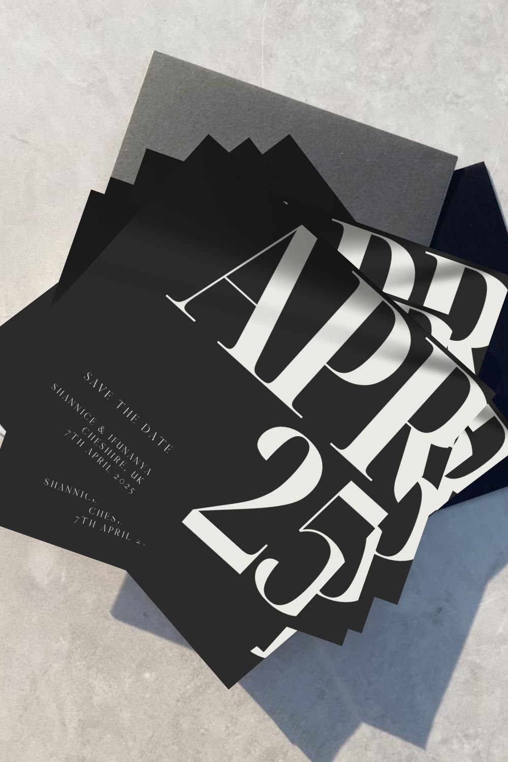 Contemporary Minimalist Wedding Invitation: Black & White Elegance