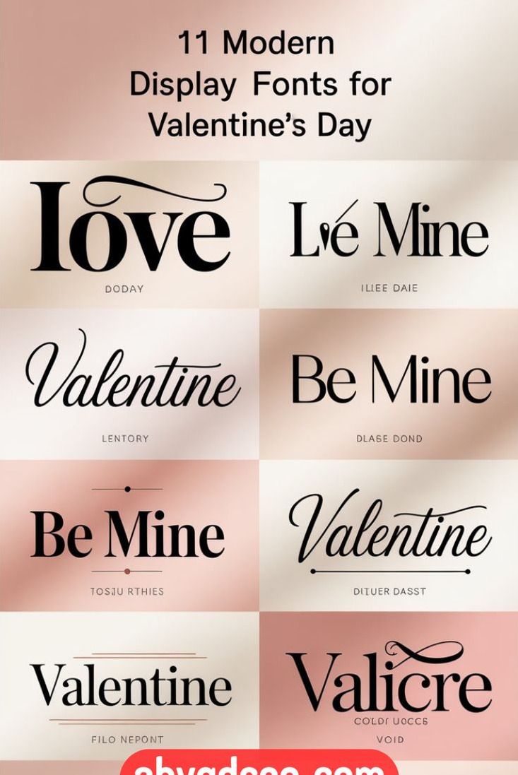 11 Modern Display Fonts for Valentine’s Day