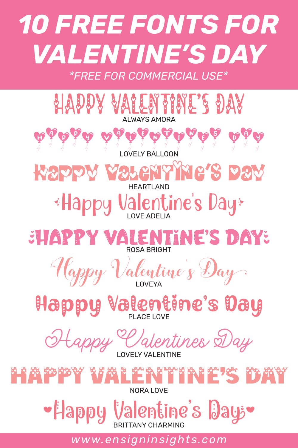 10 Free Fonts for Valentine’s Day to Inspire Your Hand Lettering — Ensign Insights