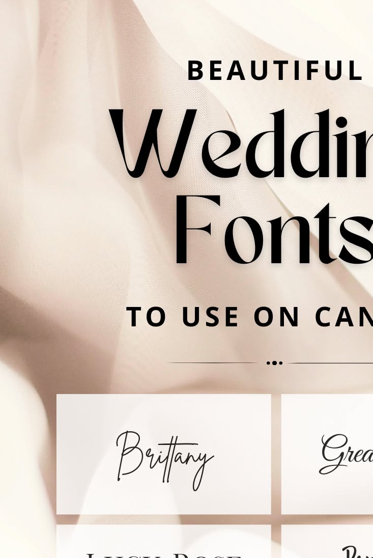 Best Wedding Fonts on Canva