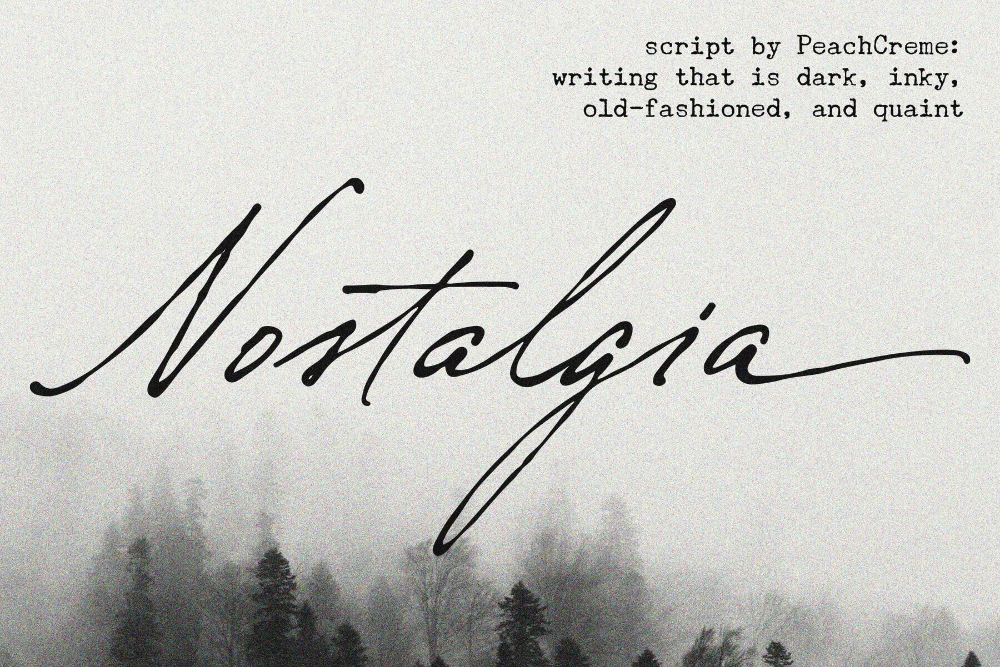 Nostalgia Peachcreme Font — YouWorkForThem