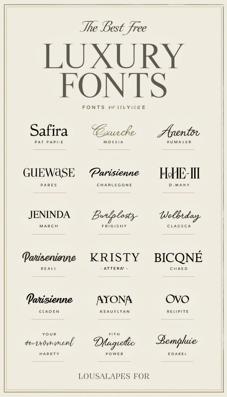 luxury fonts