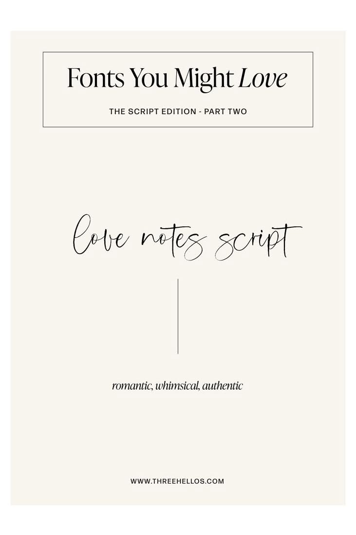 Love Notes Script Font — Romantic Handwritten Style