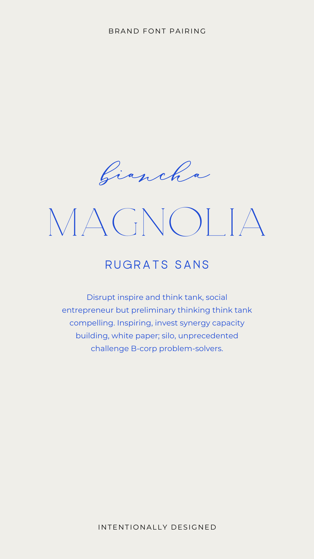 Brand font combination