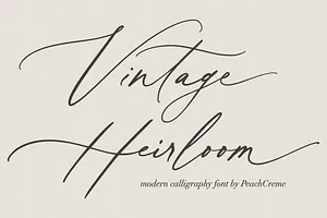 Vintage Heirloom // Calligraphy Font