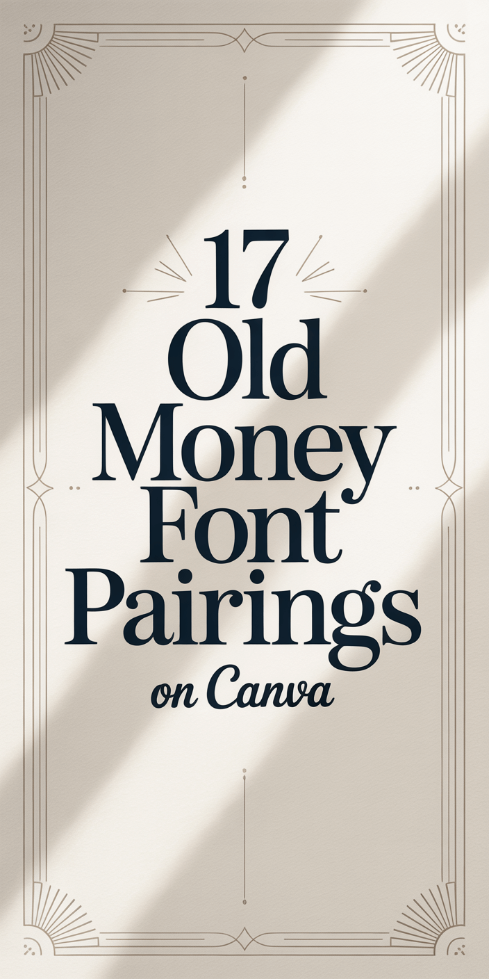 17 Old Money Font Pairings on Canva for Timeless, Elegant Branding