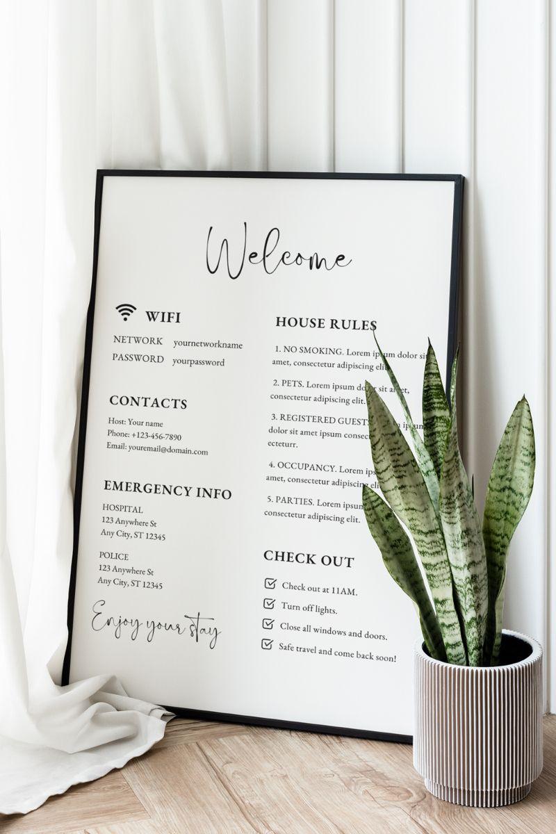 Airbnb Welcome Book Template