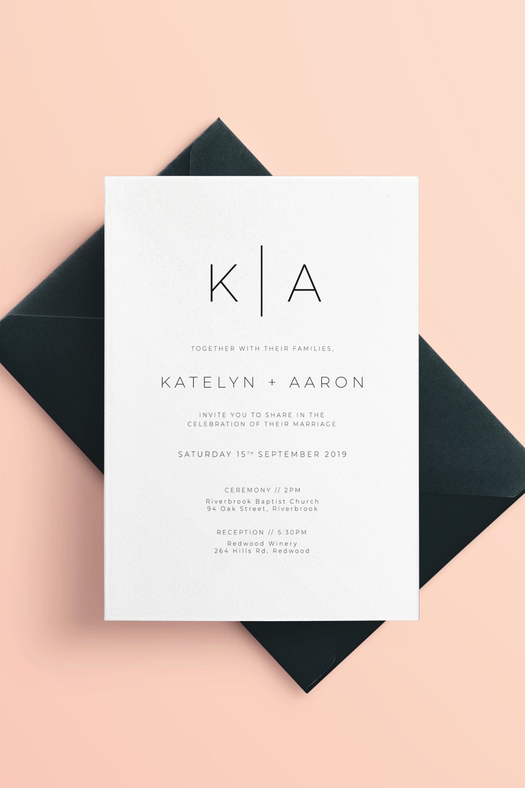 Modern Minimalist Wedding Invitations