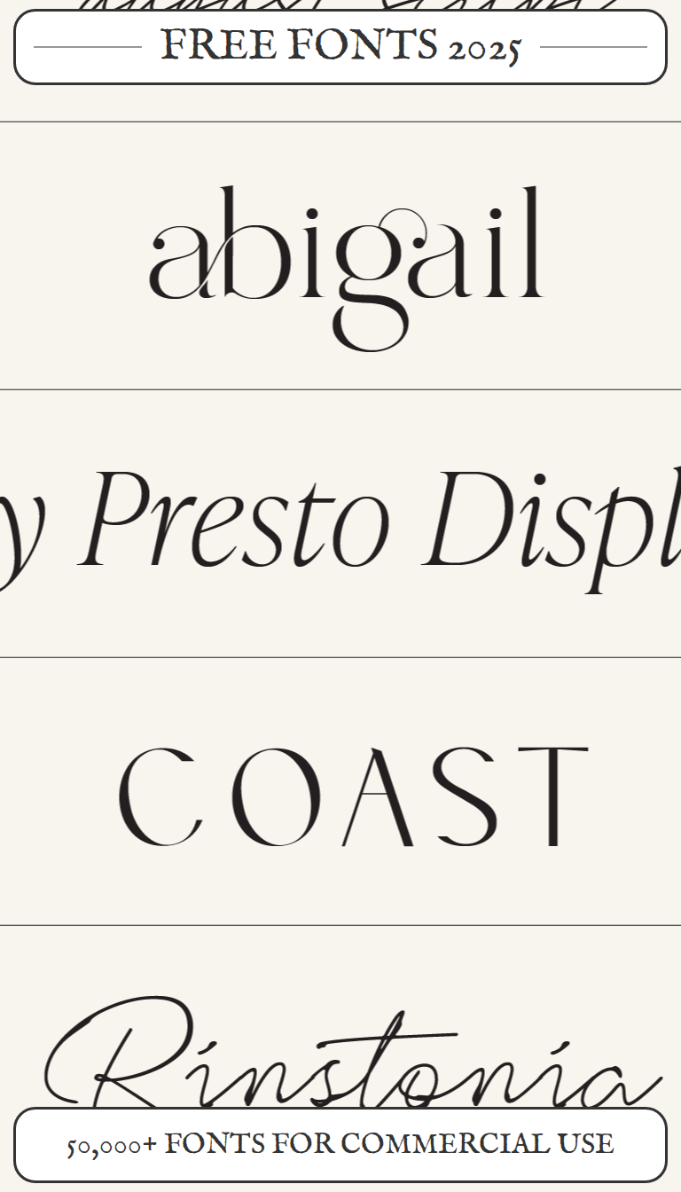 Favorite fonts — Spring — sonrisastudio.com