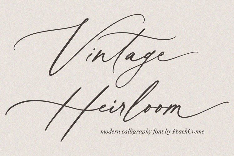 Vintage Heirloom // Modern Calligraphy Font