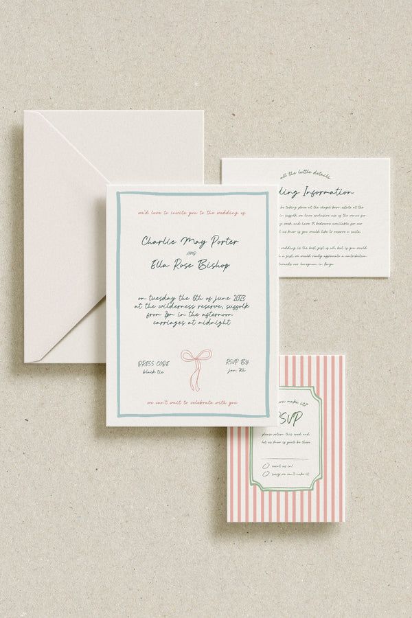 Wedding Stationery and Signage for Design-Conscious Couples