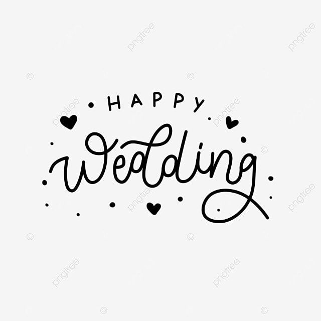 Happy Wedding Lettering Transparent, Free Download, Download, Happy Wedding PNG Transparent Clipart Image and PSD File for Free Download