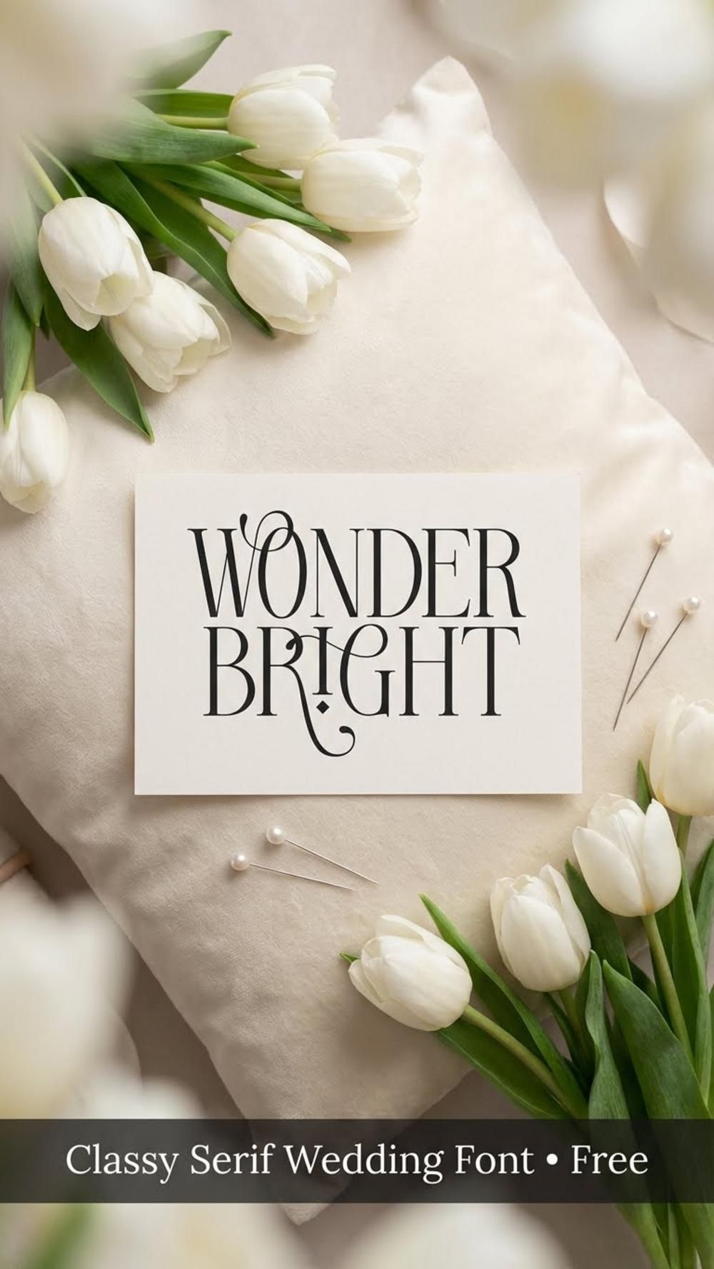 Elegant Wedding Font. Free Serif Typography for Invitations.