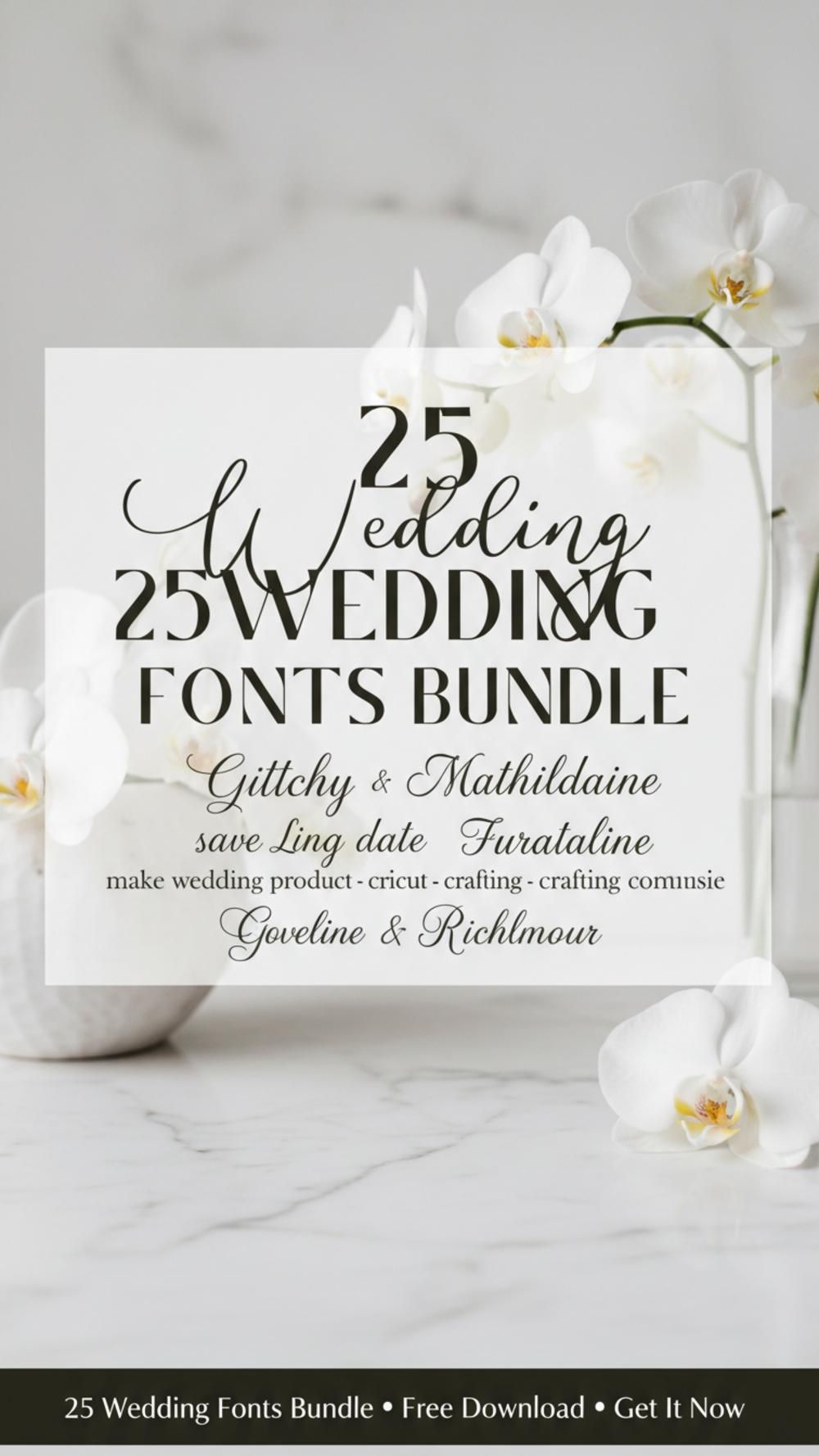 Wedding Calligraphy Font Bundle — 25 Styles for Professional Design.