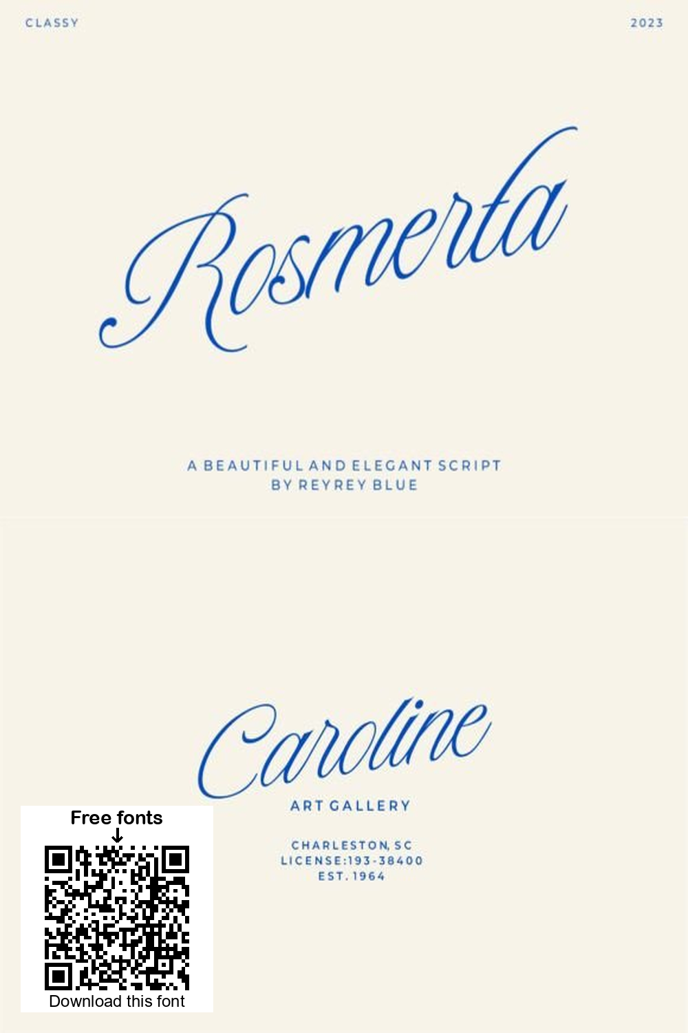 Rosmerta Font: Elegant Vintage Script for Wedding & Logo Design