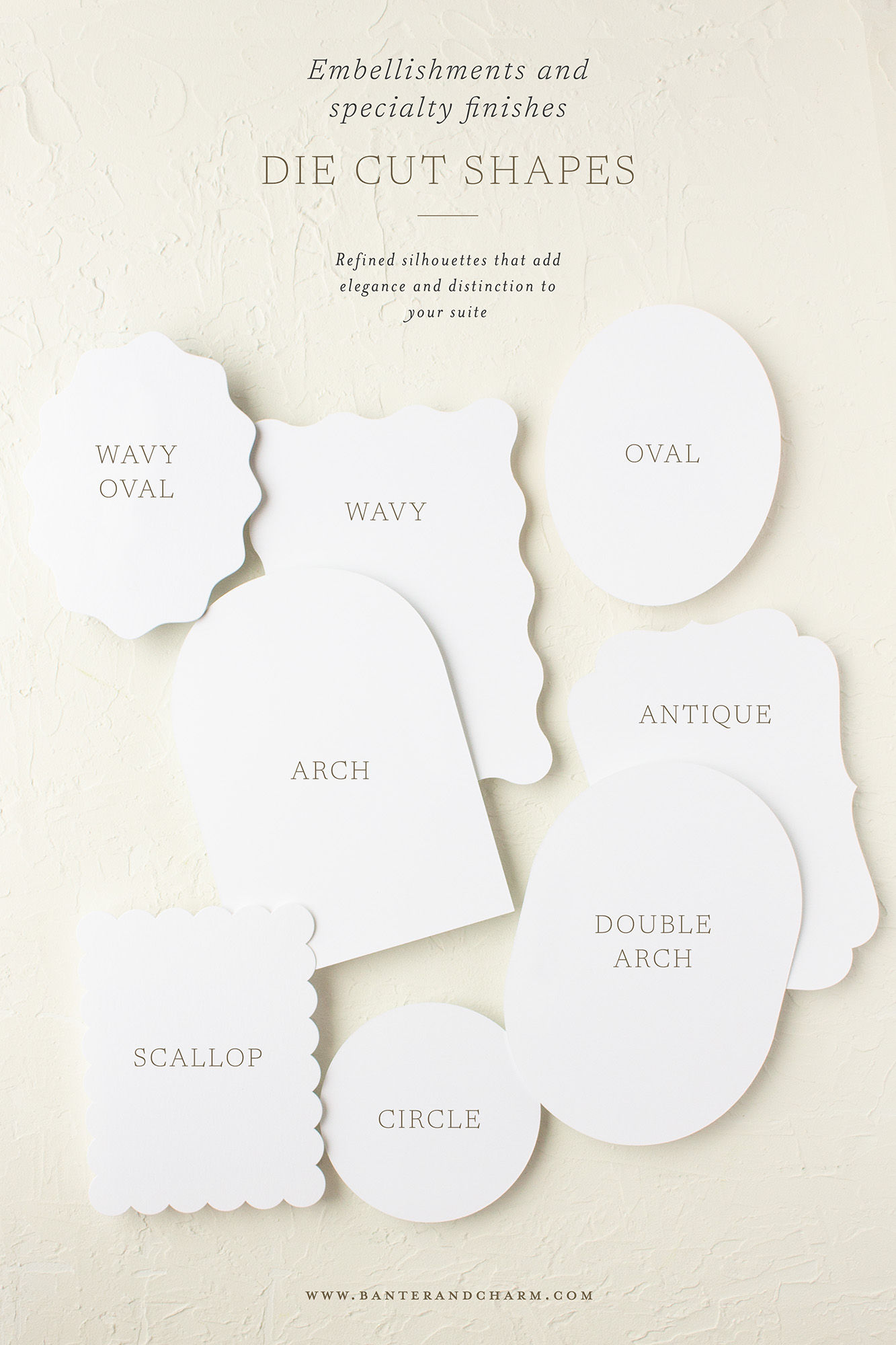 Die cut shape wedding invitations