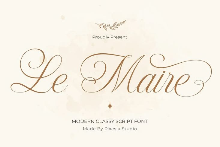 Le Maire — Modern Script Font