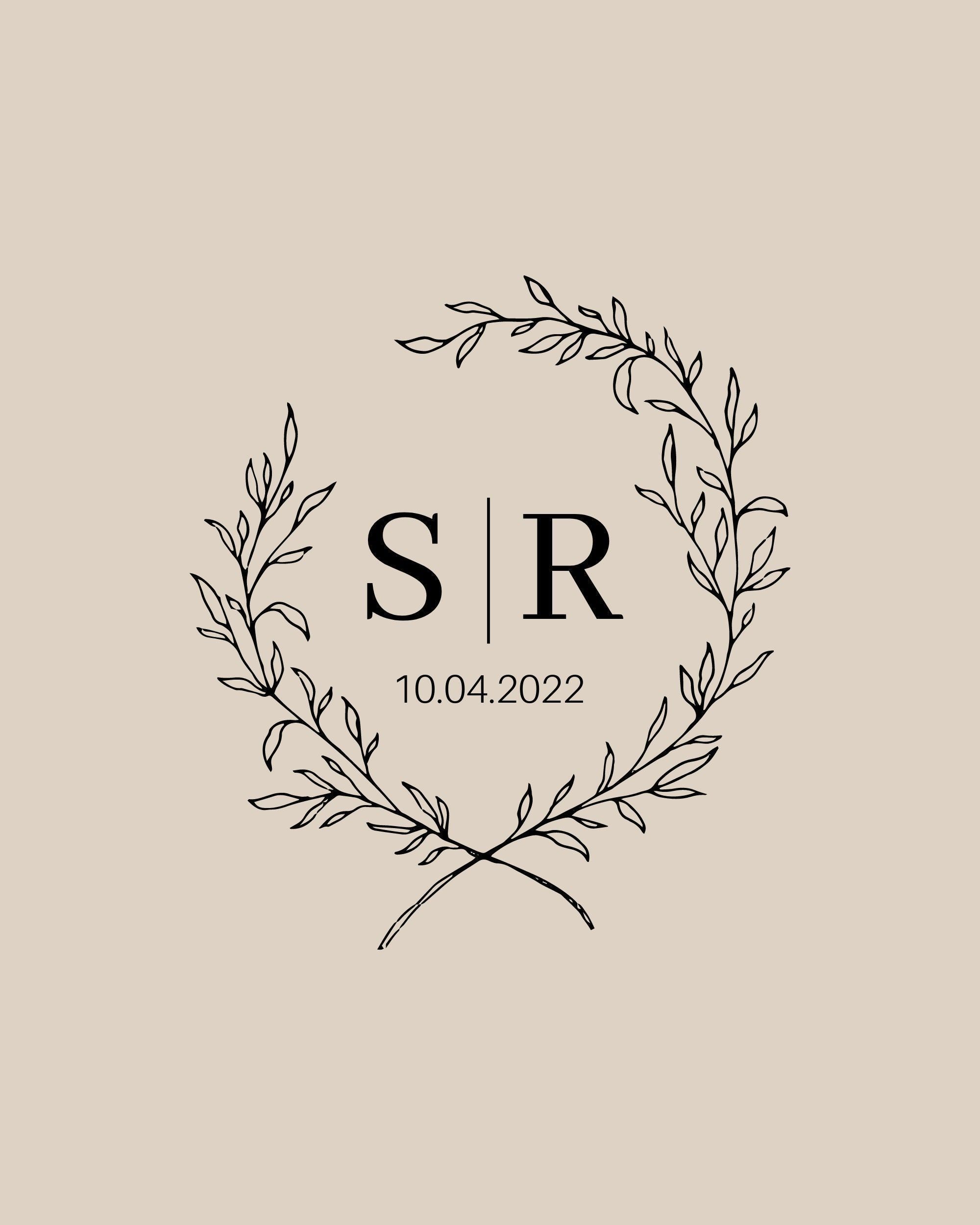 Wedding logo design, floral wreath svg, flower svg