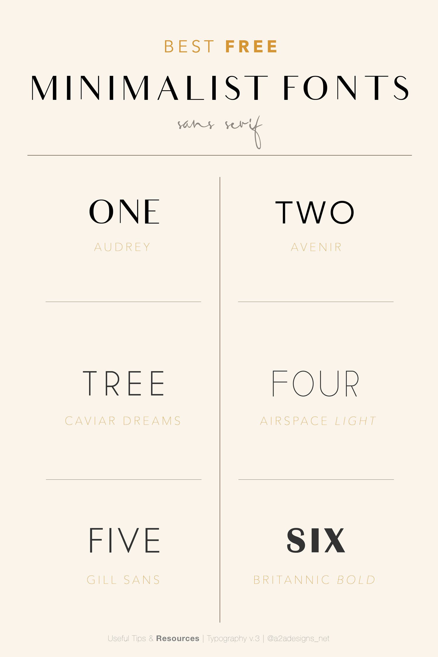 Best Minimalist Fonts — A:A Designs | Squarespace Website & Brand Identity Studio
