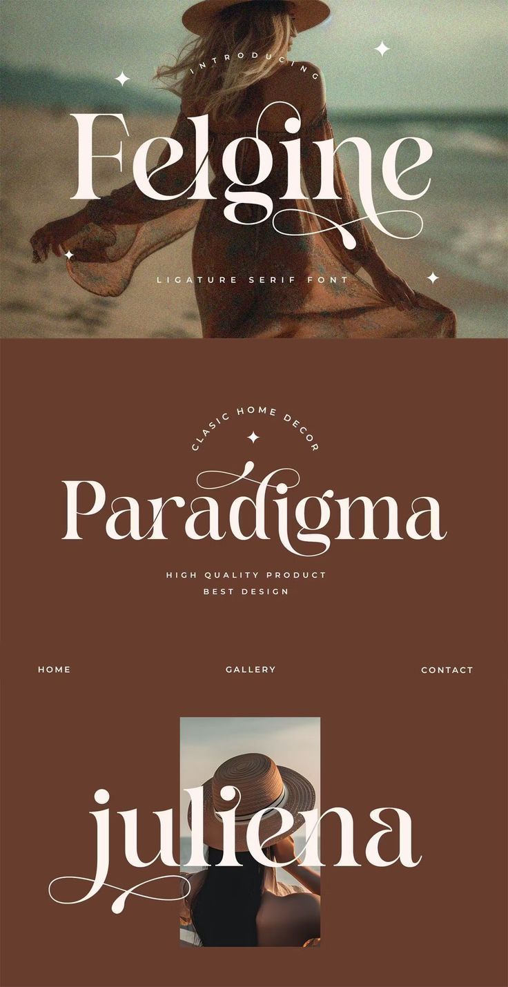 Felgine: Stylish Ligature Serif Font for 2024 | Elegant serif typography, classic serif styles.