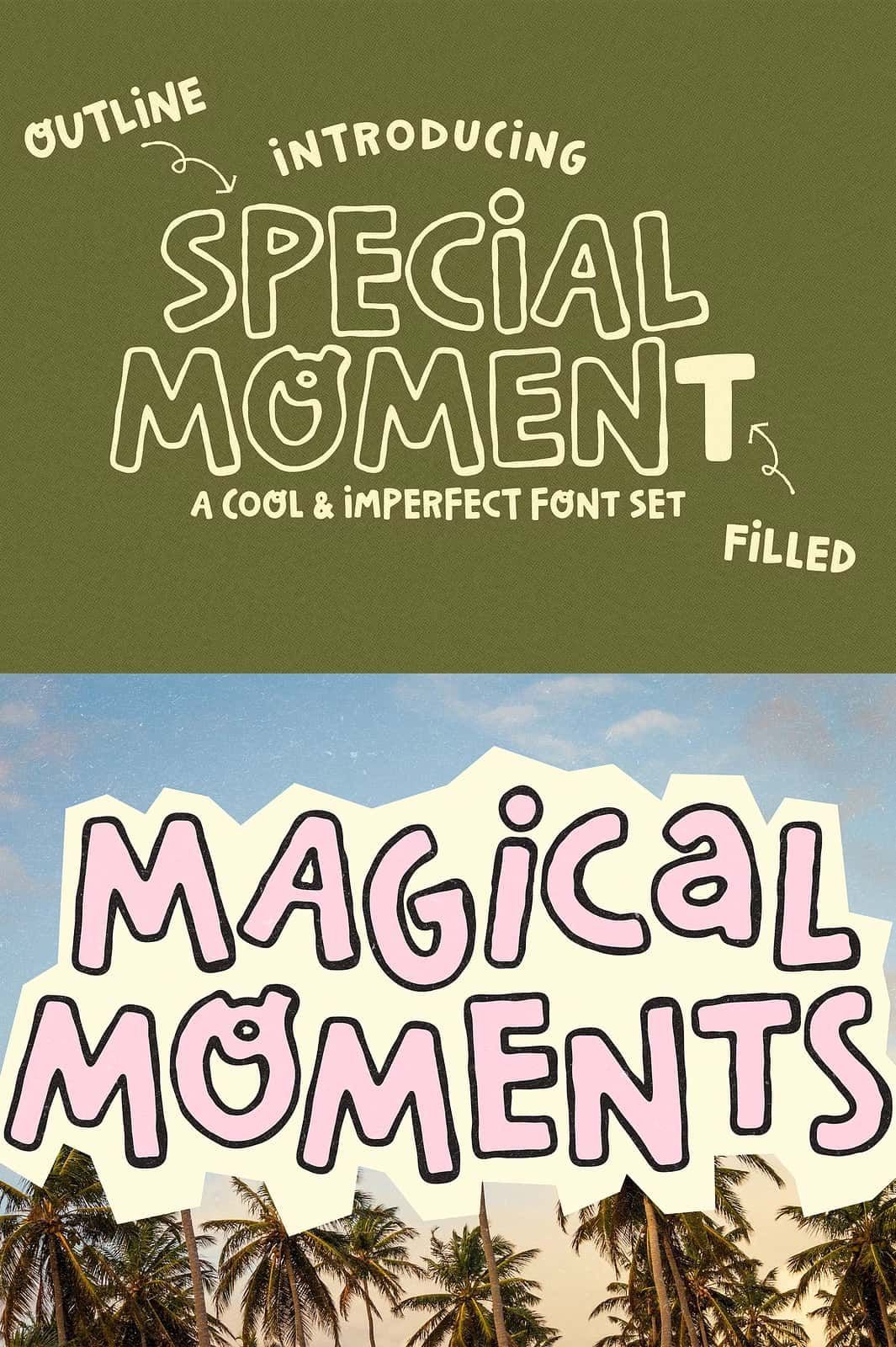 SPECIAL MOMENT | COOL & FUN FONT — Leasted — Graphics Template Resources