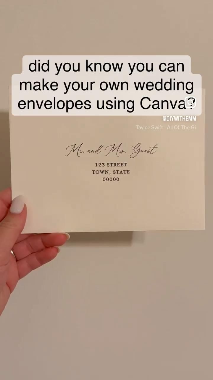 Make YOUR OWN wedding envelopes using CANVA!
