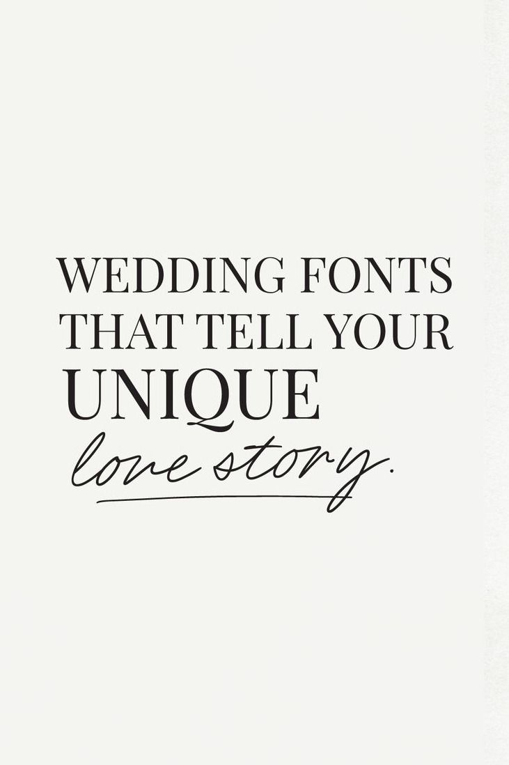 Wedding Fonts That Tell Your Unique Story
