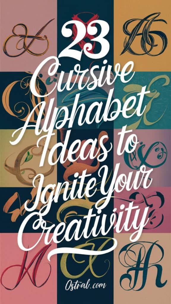 Cursive Alphabet Ideas to Ignite Your Creativity