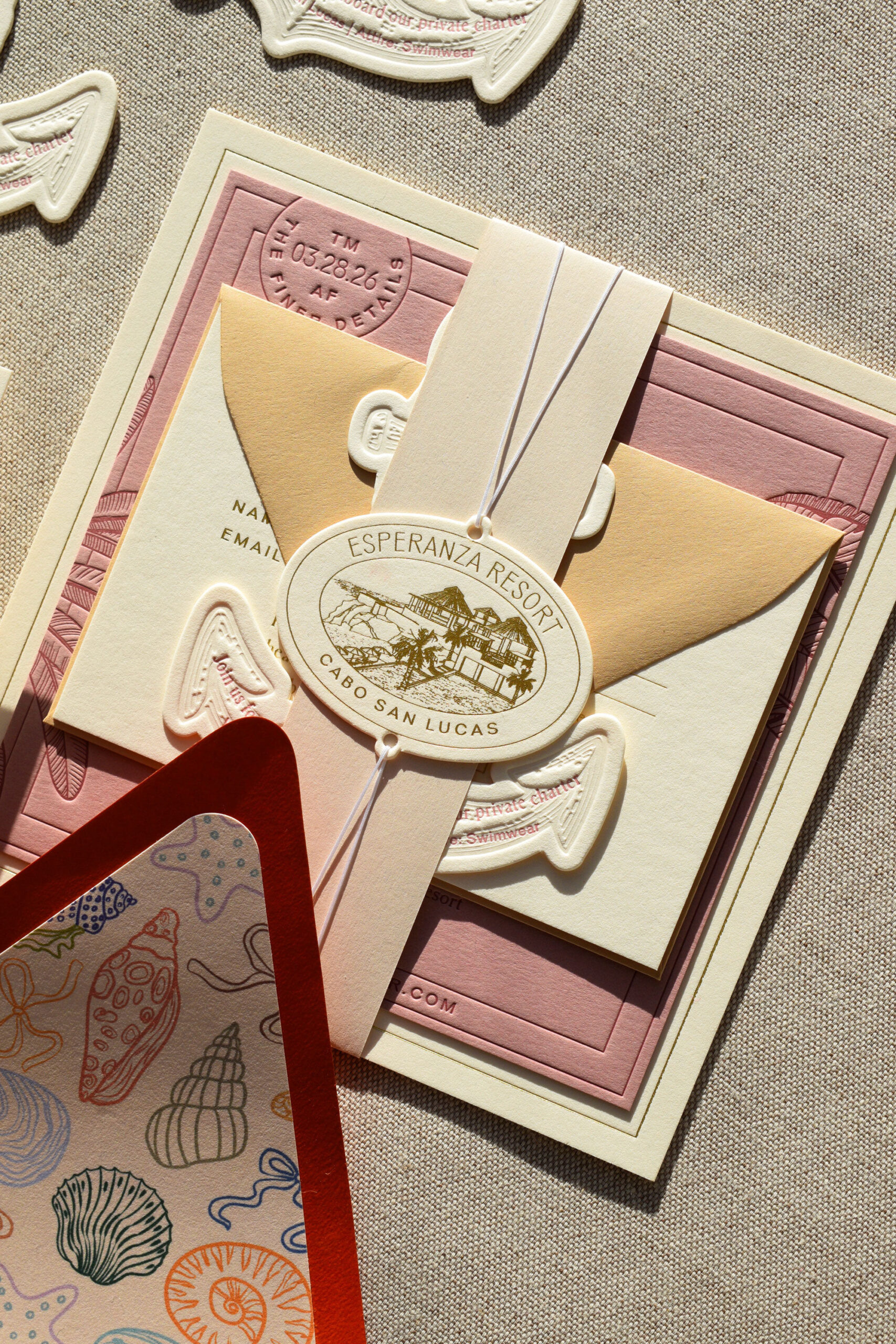 Luxury Destination Wedding Invitations with Passport Details