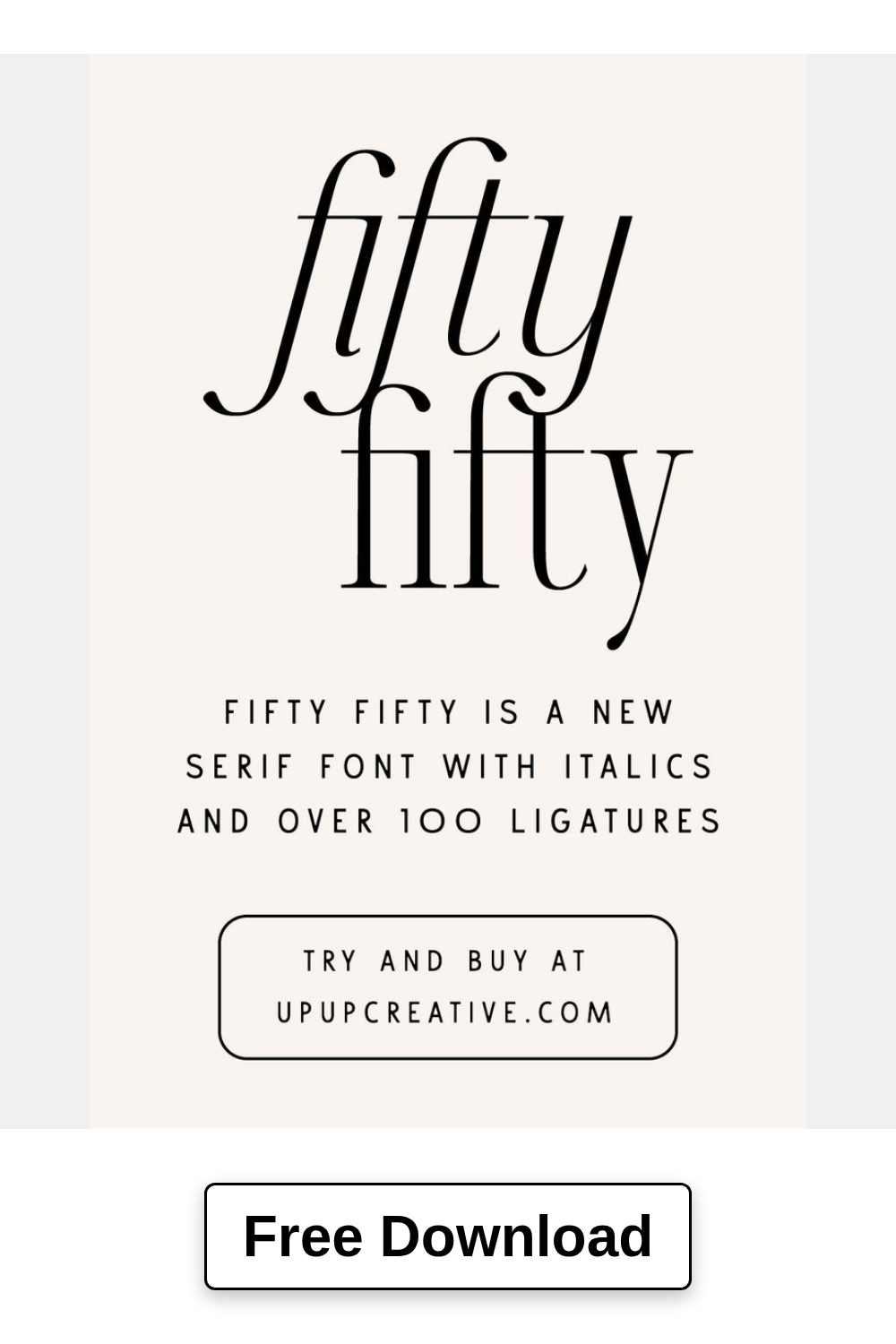 Fifty Fifty Serif Font with Italics