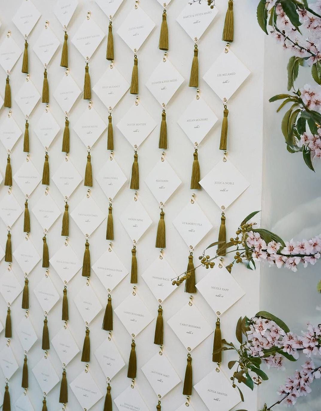 MARIAGE / CARTES DE PLACE papier avec pompon, étiquettes nominatives, plan de table personnalisé, étiquettes de numéros de table, marque-places avec noms d’invités