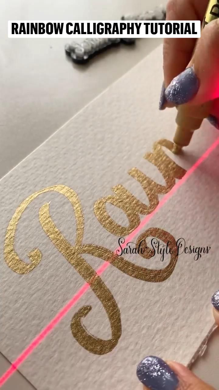 Rainbow Calligraphy Tutorial